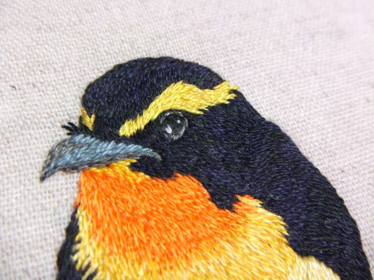 D1【used】J&J Cash キタリス 絵画刺繍 スレッドペインティング