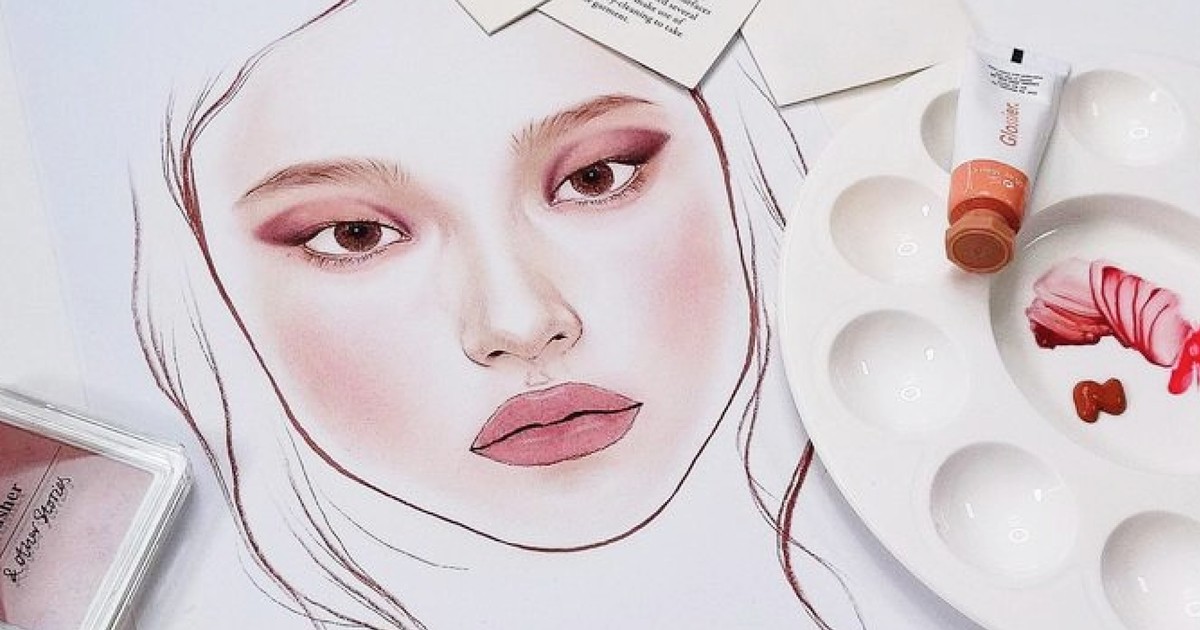 CLASS101+ | Illustration of makeup coloring with cosmetics