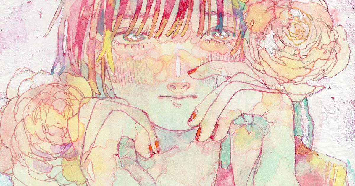 透明水彩と胡粉 画材を組み合わせて描く女の子イラスト Class101